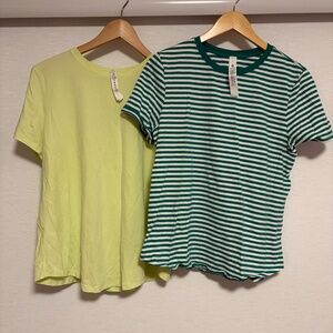 Two Lululemon Love T-Shirts